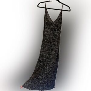 Moda International Black and Silver Knitted Dress Sparkly